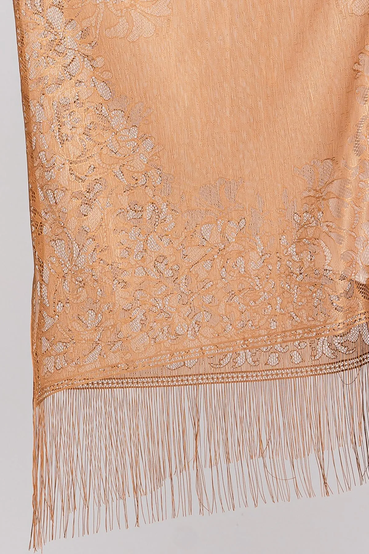 FLORAL LACE KIMONO WITH TASSEL