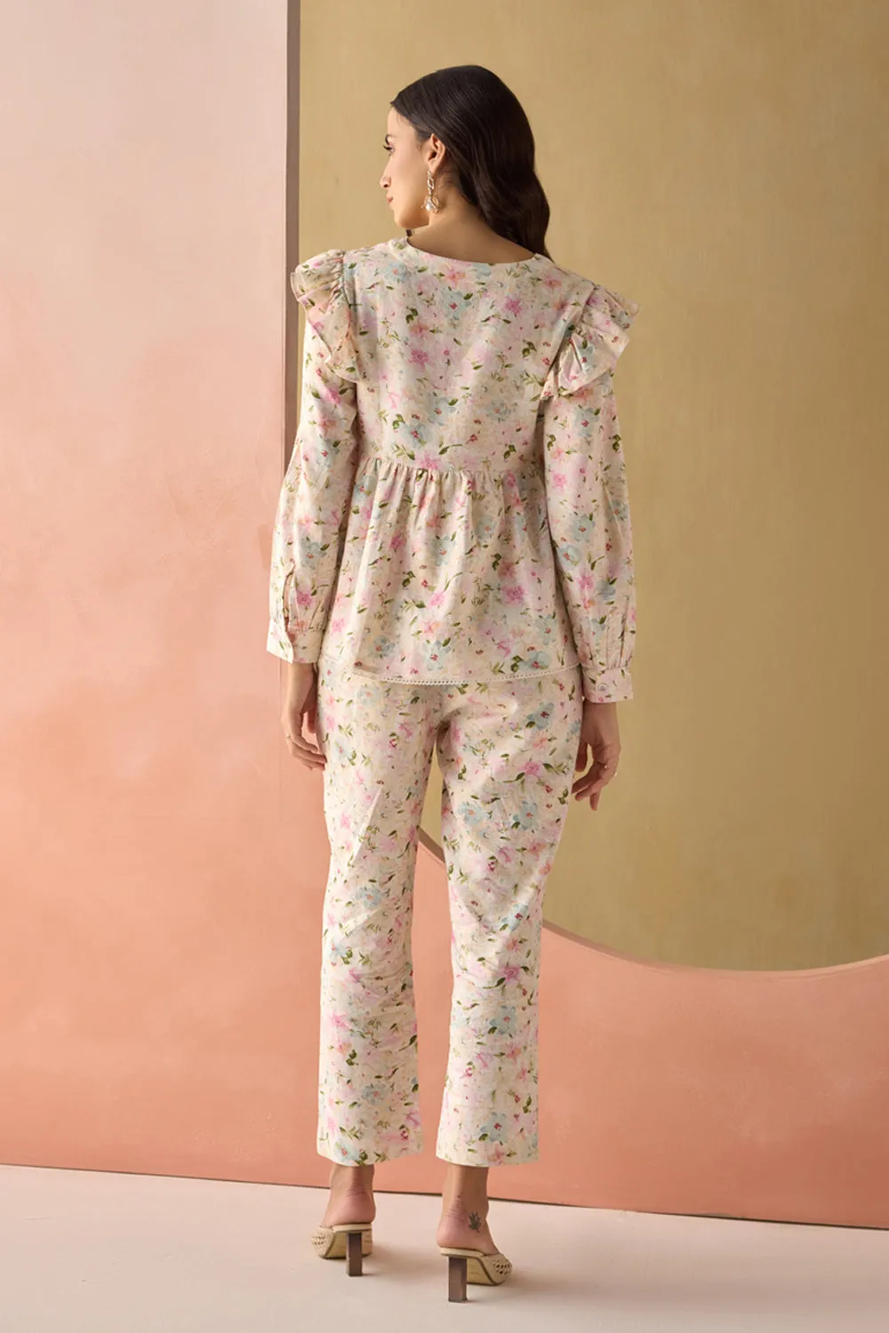 Floral Peplum Co-ord Set