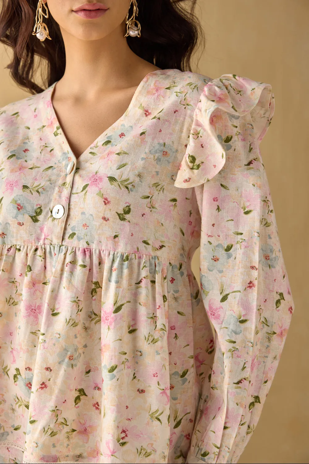 Floral Peplum Co-ord Set