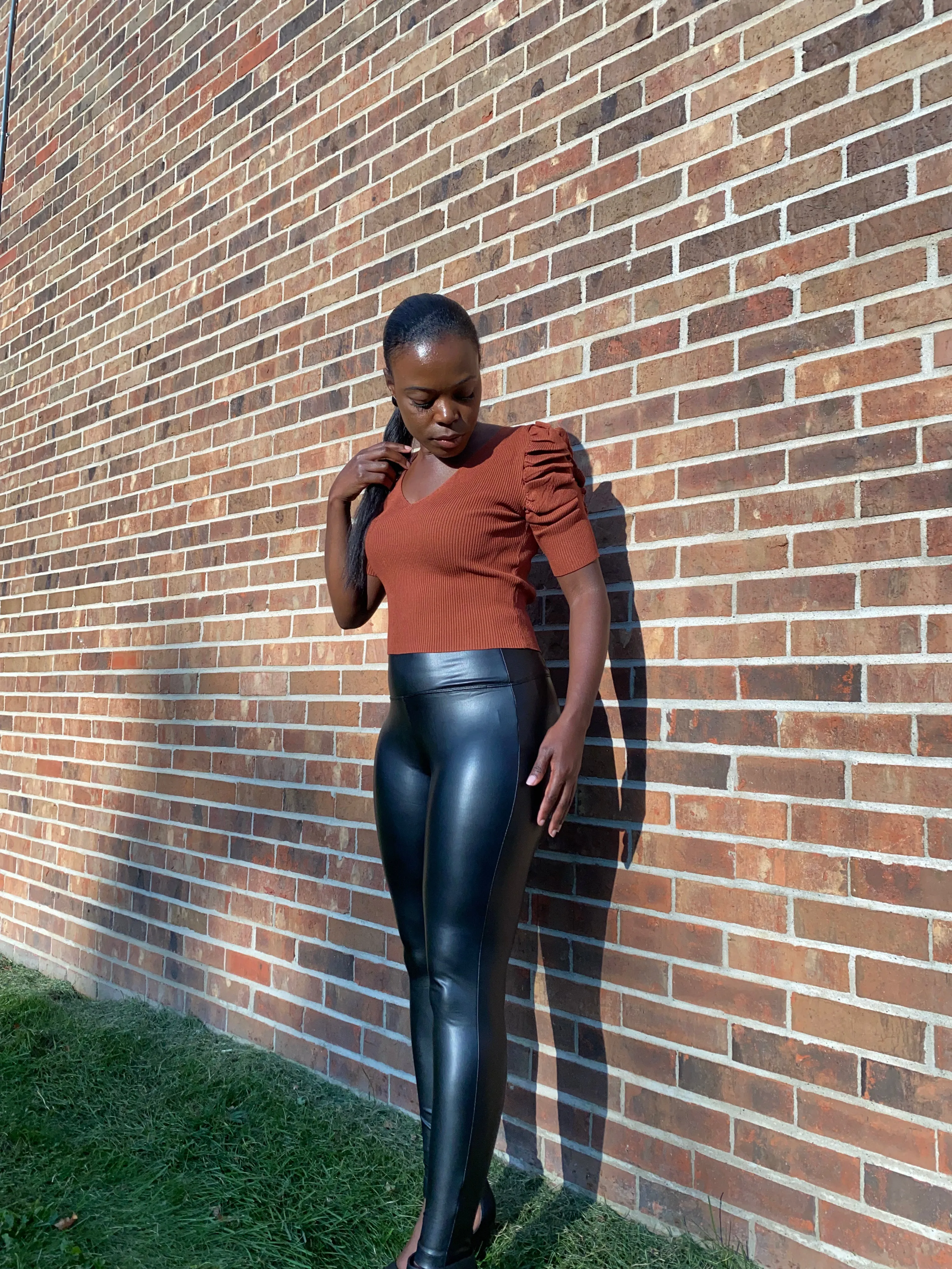 Flux Leather High-Waisted Leggings