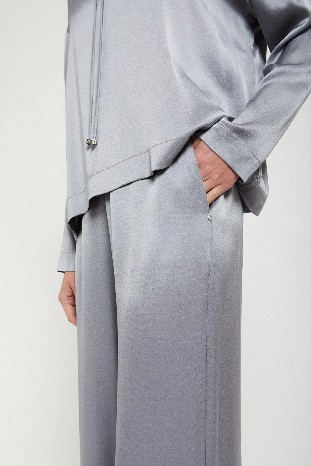 Fog Satin Palazzo Trousers