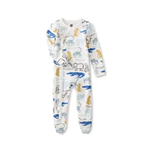 Footed Romper - Jungle Animals