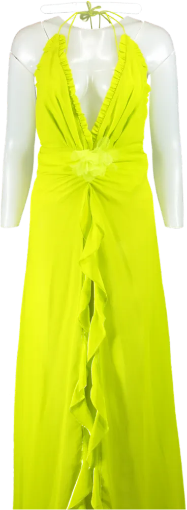 For Love & Lemons Lime Green Maxi Dress UK XS