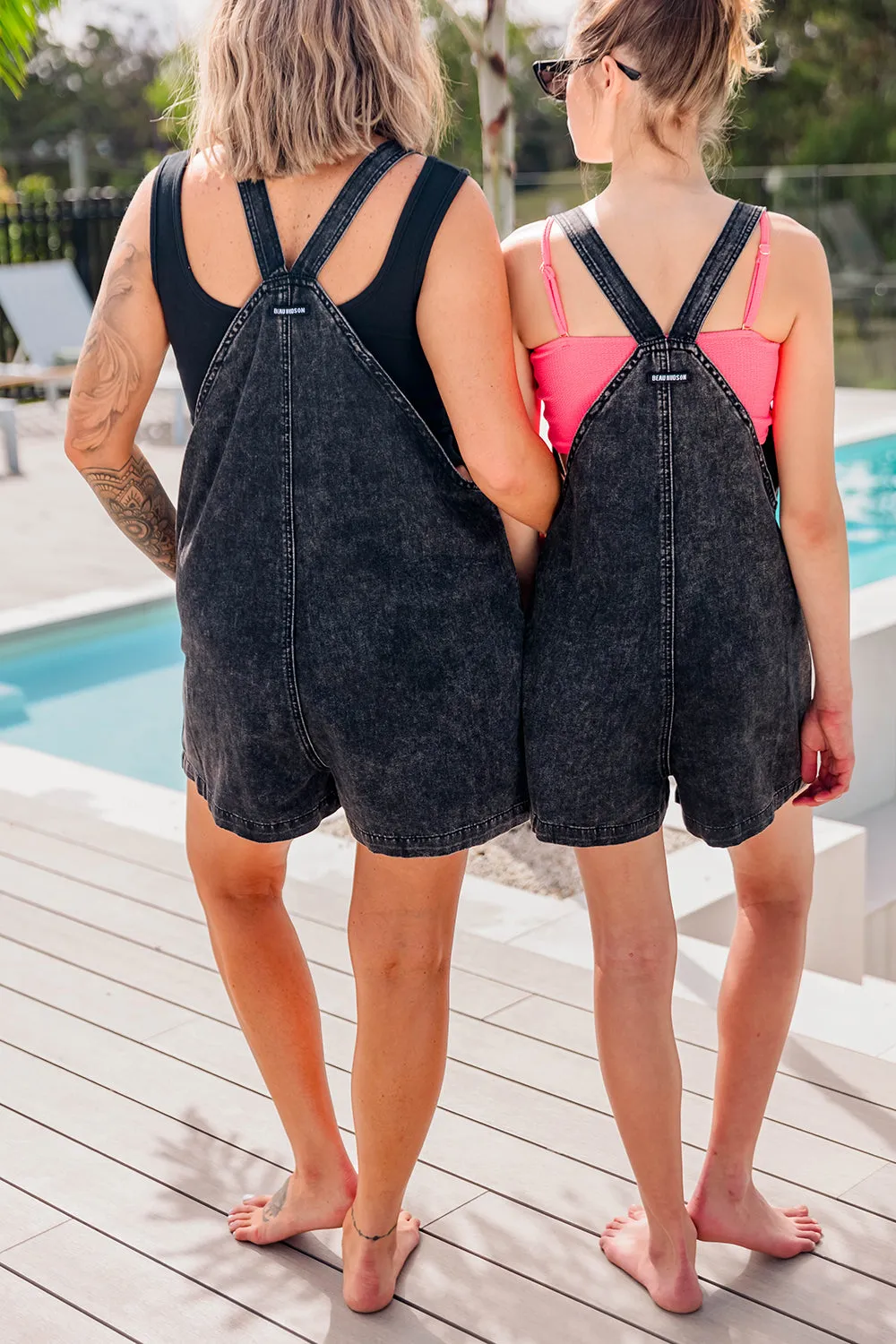 Frankie Overalls Washed Black - Women's