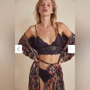 Free people everyday lace longline 2 pack bra bralette Black