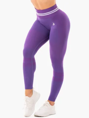 Freestyle Seamless High Waisted Leggings - Purple