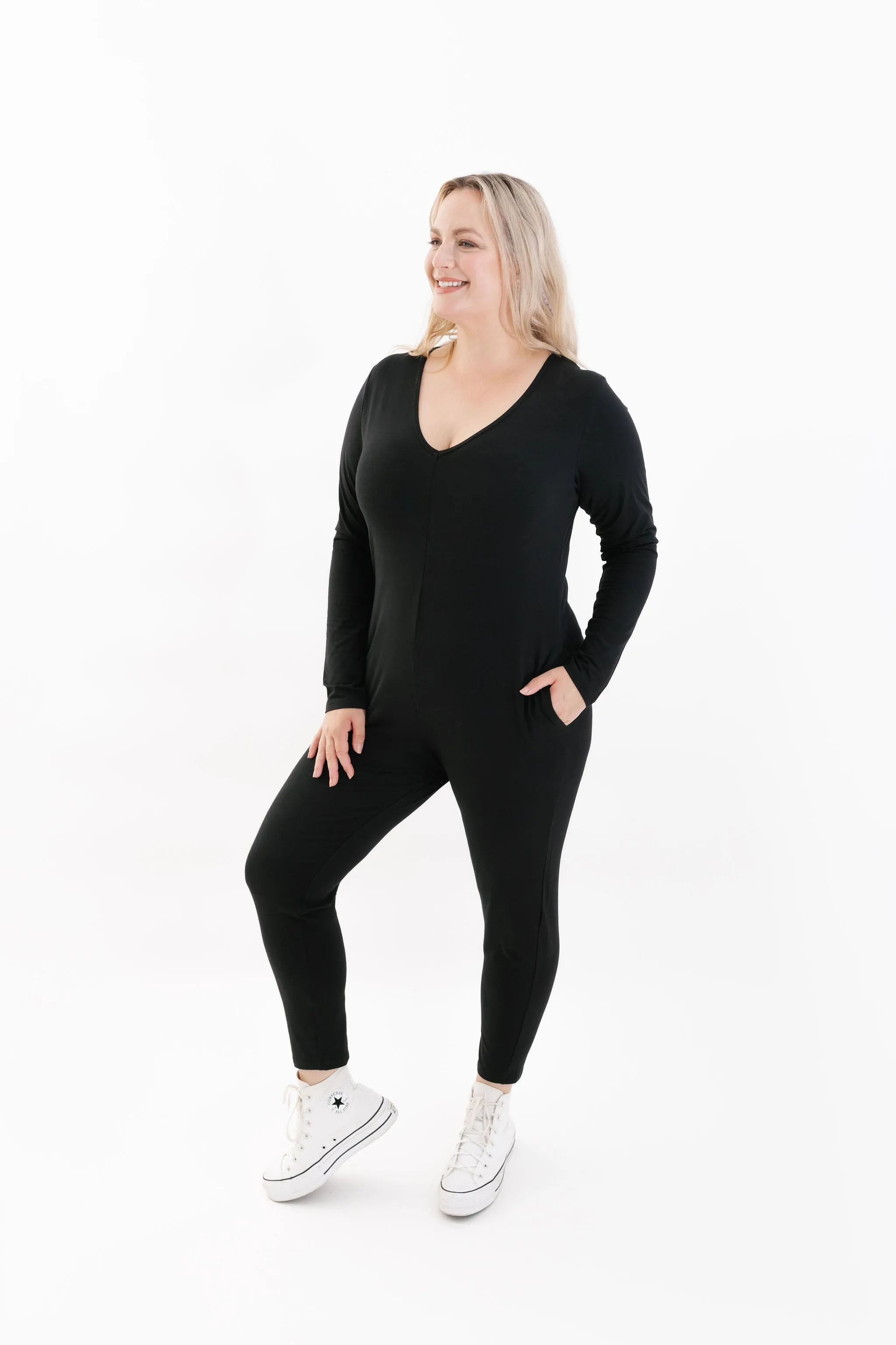 Friday Romper in Midnight Black