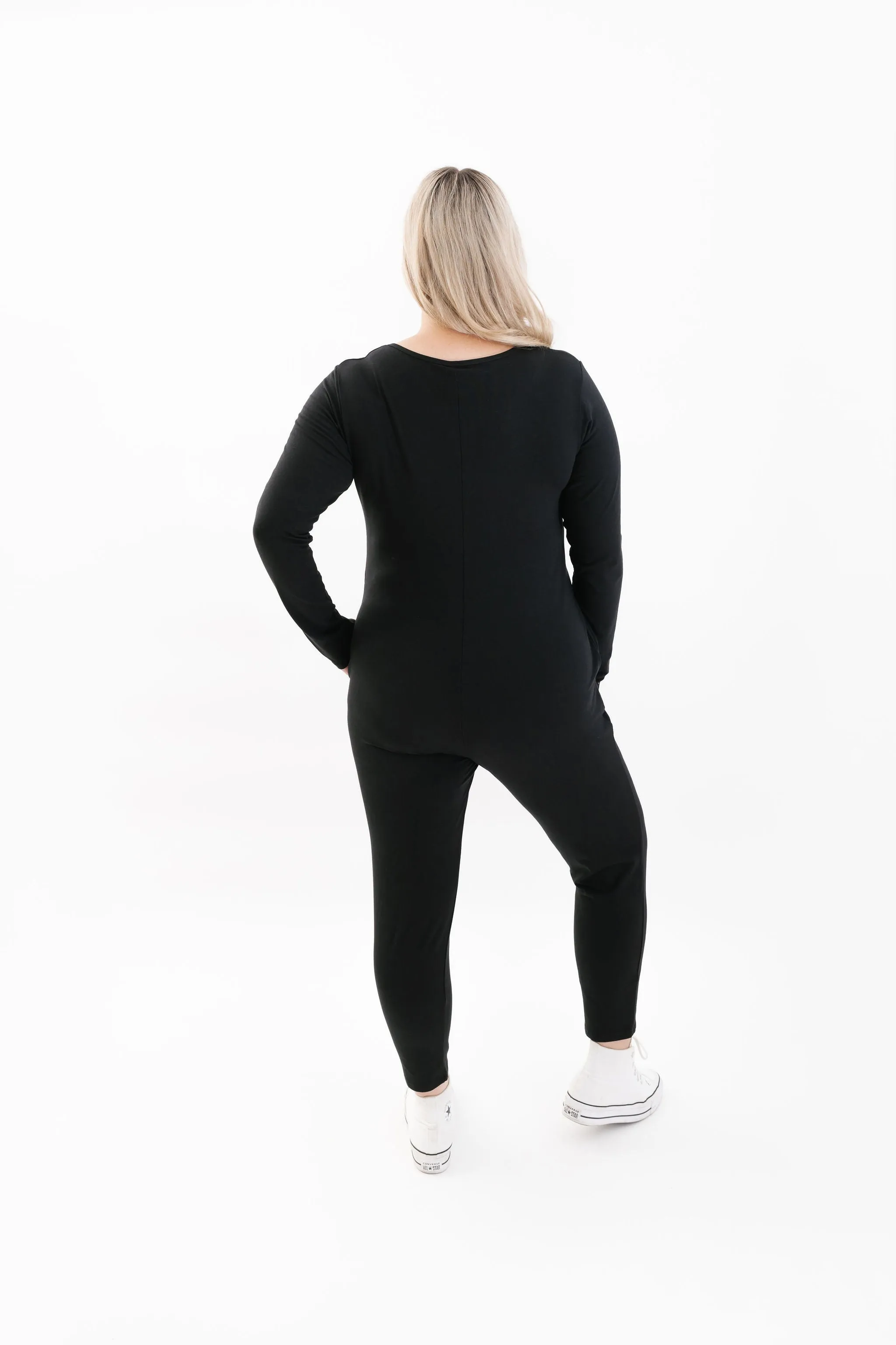 Friday Romper in Midnight Black