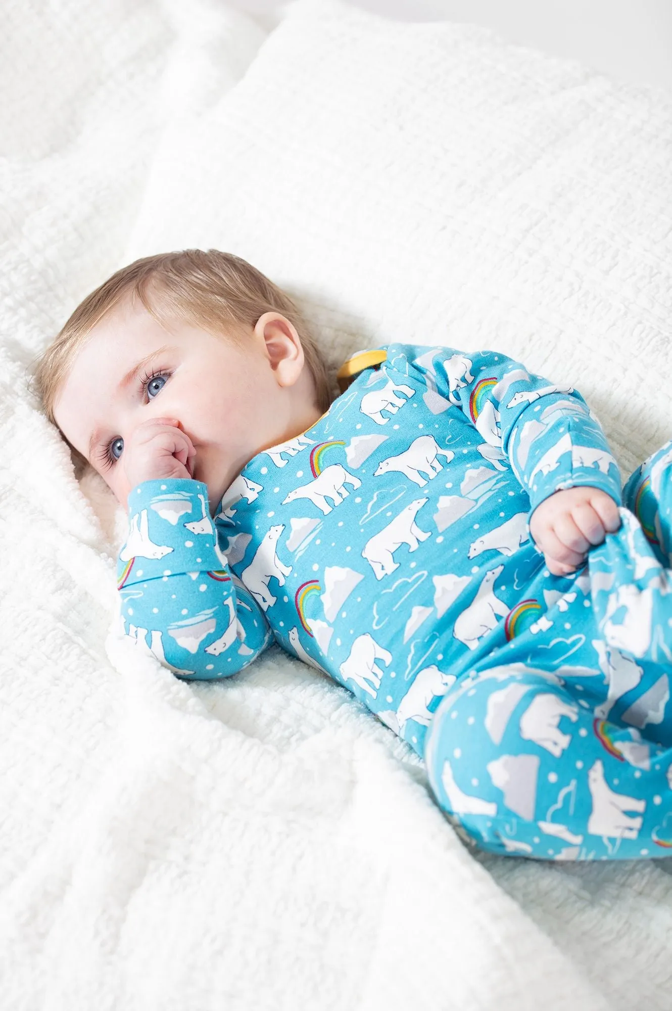 Frugi Easy Printed Babygrow Winter Tales