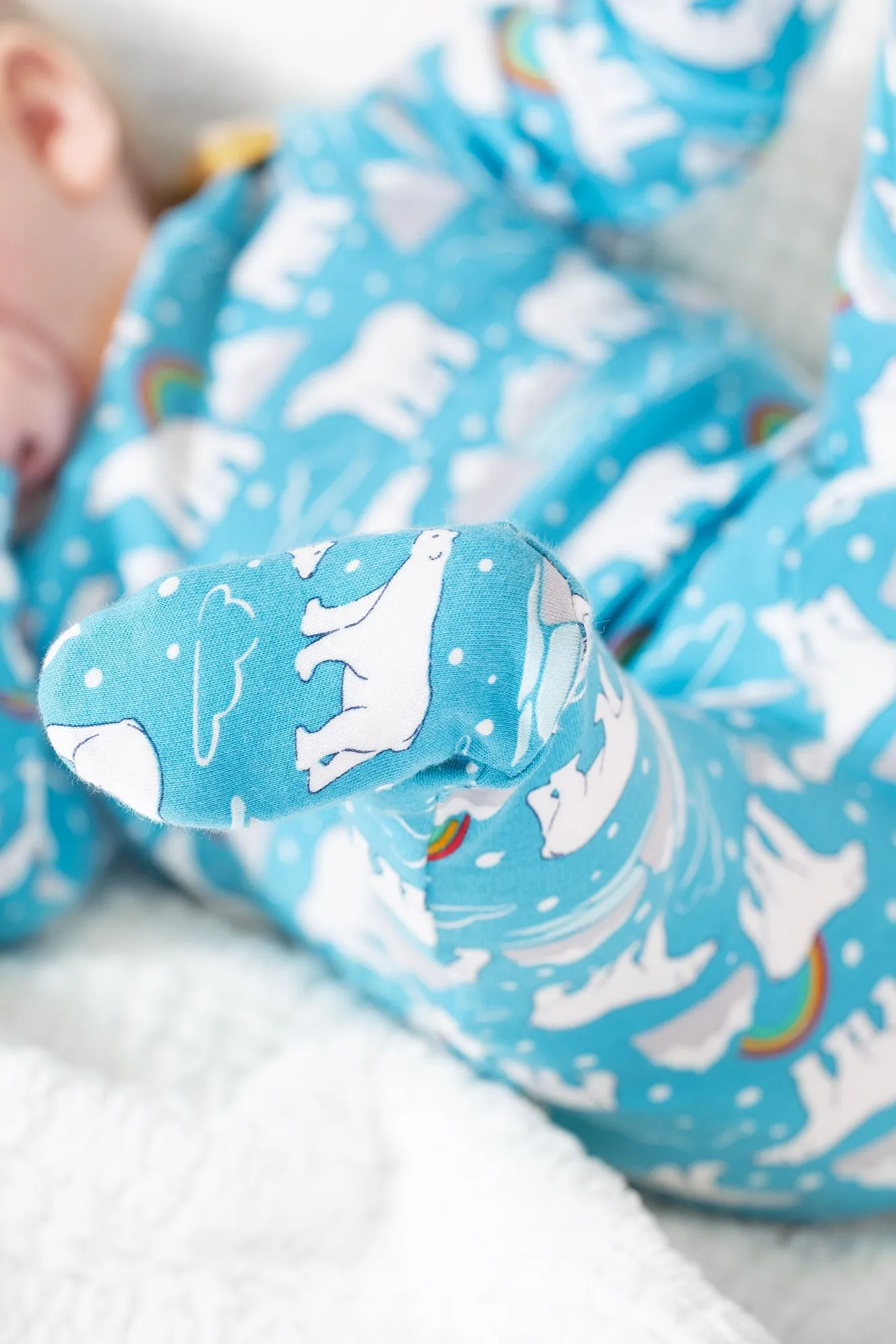 Frugi Easy Printed Babygrow Winter Tales