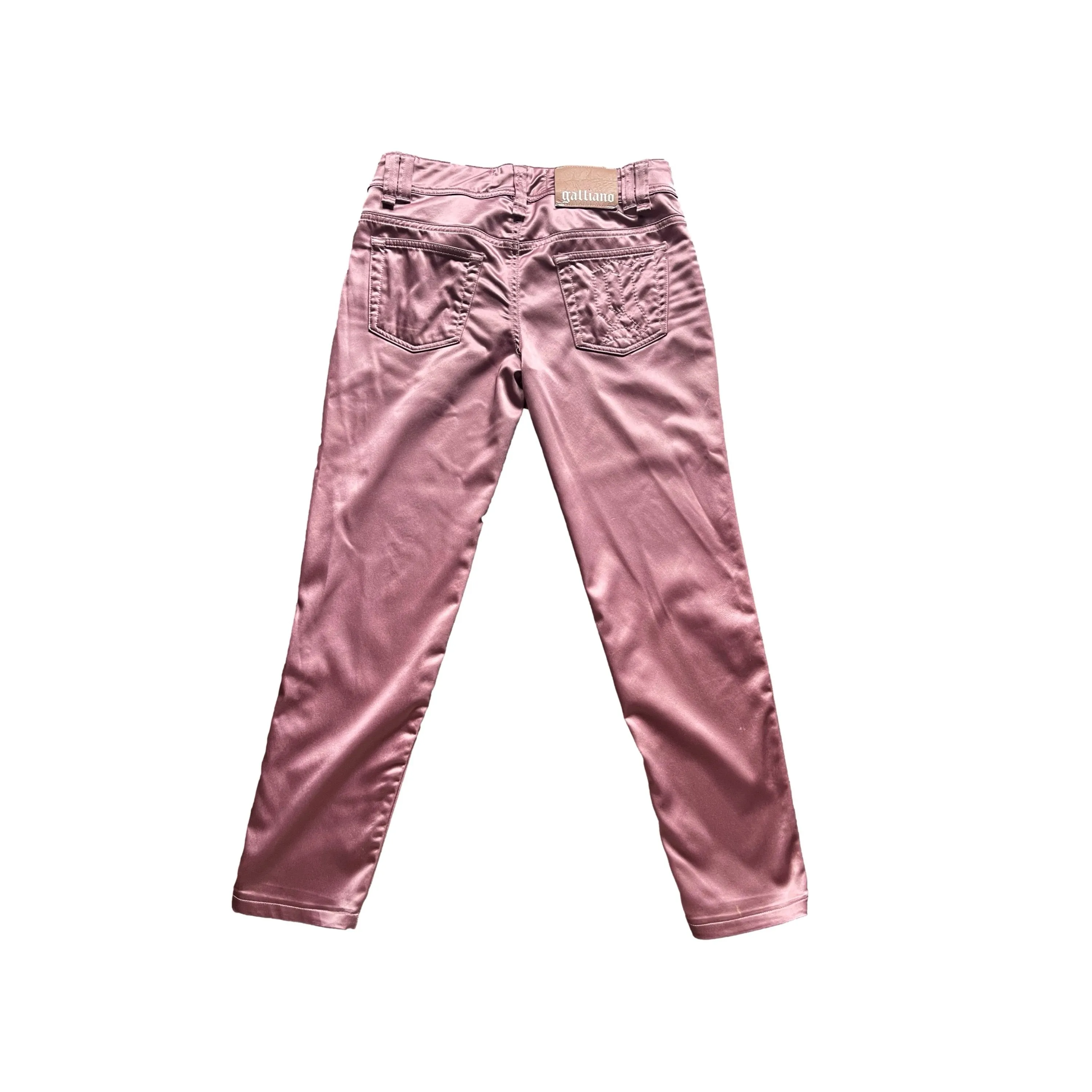 Galliano Pink Satin Pants