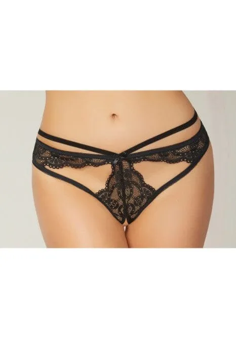 Galloon Lace Open Crotch Panty