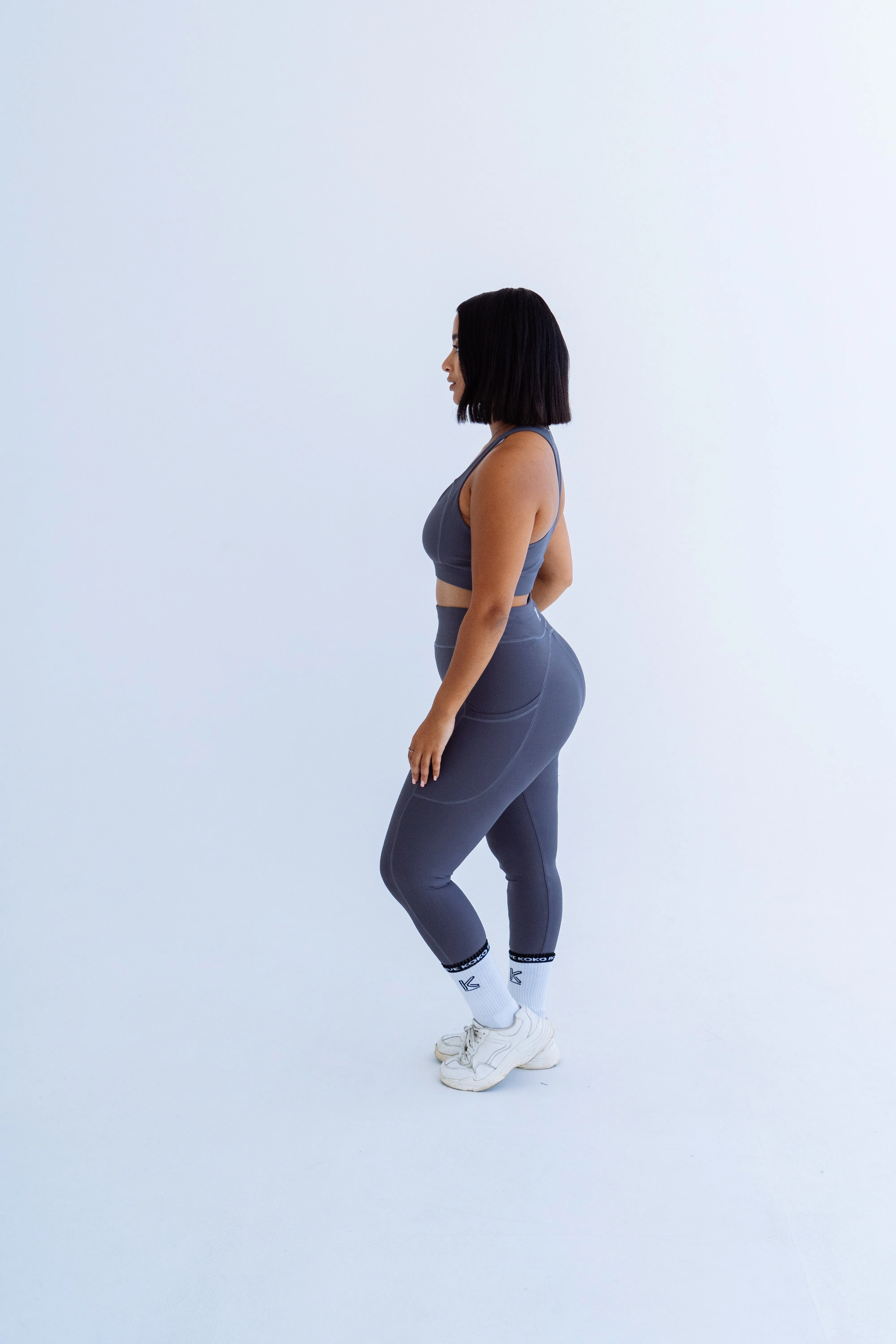 GAME CHANGER Graphite grey 7/8 High Waisted Leggings