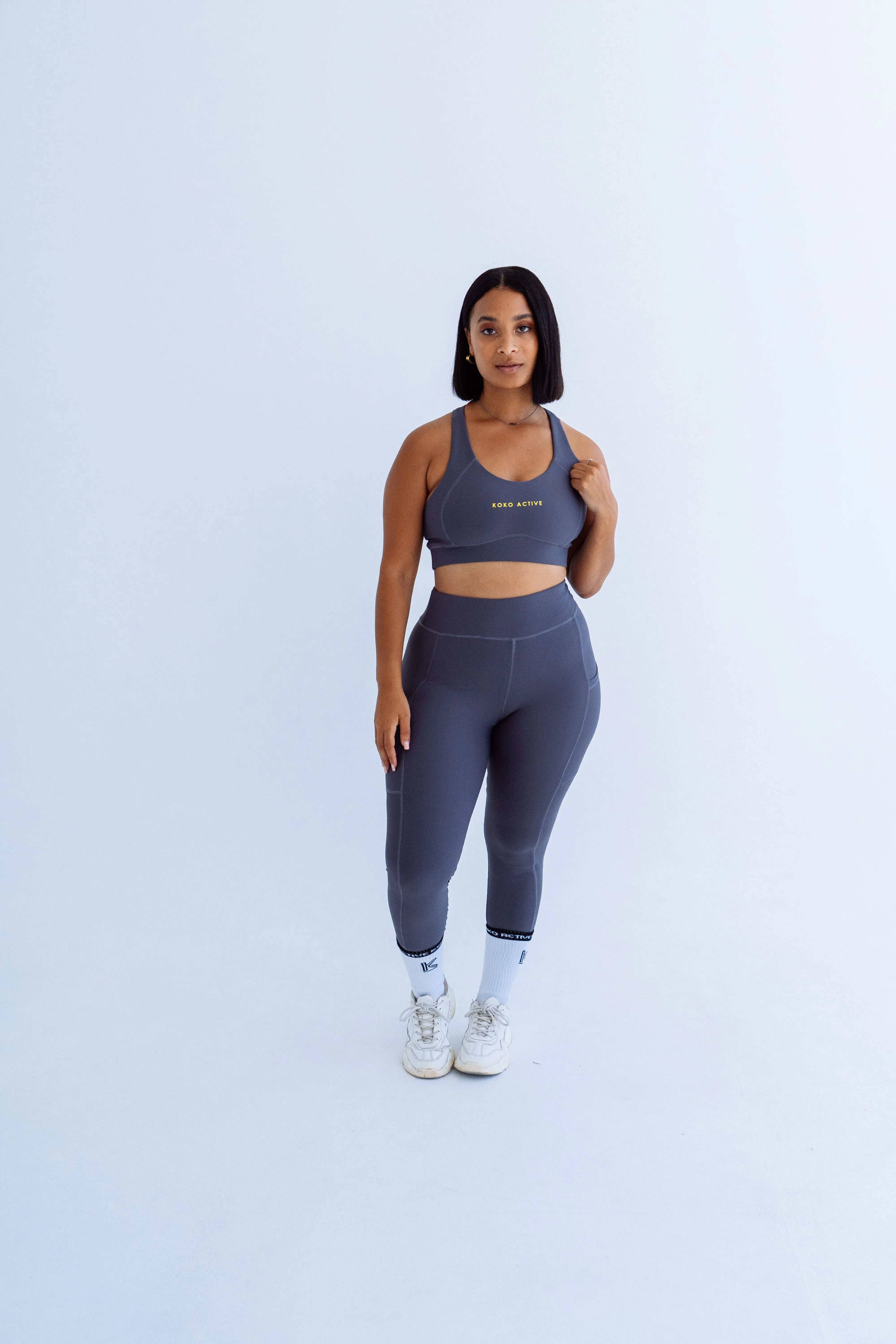 GAME CHANGER Graphite grey 7/8 High Waisted Leggings