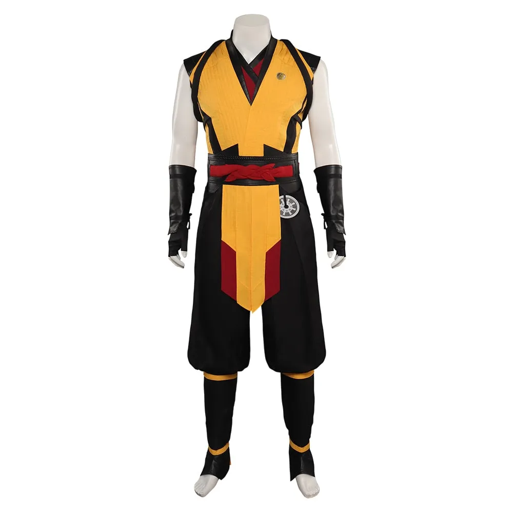 Game Mortal Cos Kombat 1 Scorpion Cosplay Costume Adult Men Roleplay Fantasia Outfit Halloween Carnival Party Clothes Disguise