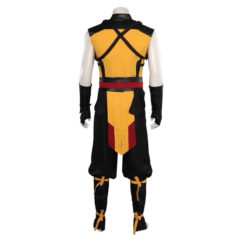 Game Mortal Cos Kombat 1 Scorpion Cosplay Costume Adult Men Roleplay Fantasia Outfit Halloween Carnival Party Clothes Disguise