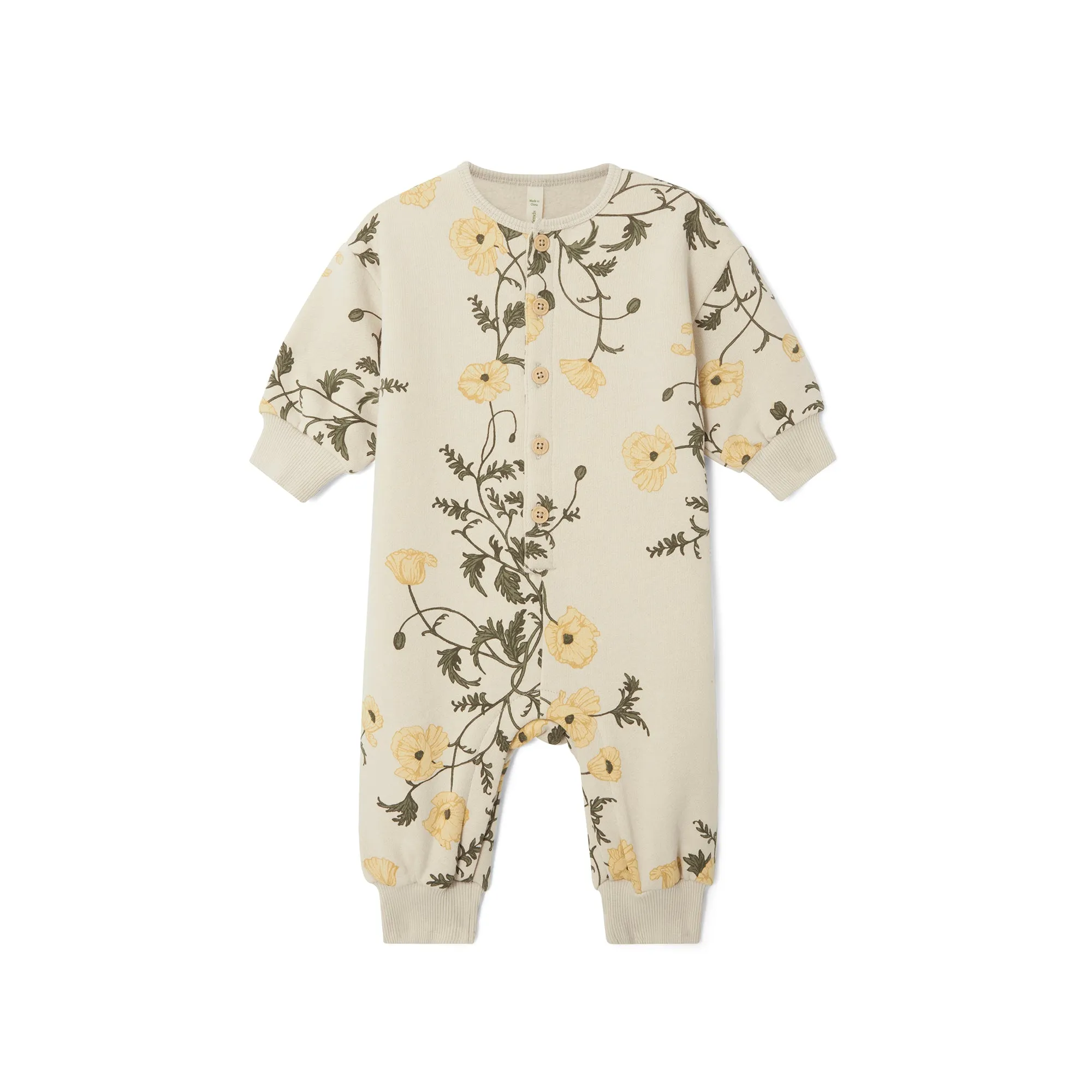 Garbo & Friends Flos Beige Baby Sweatshirt Onesie