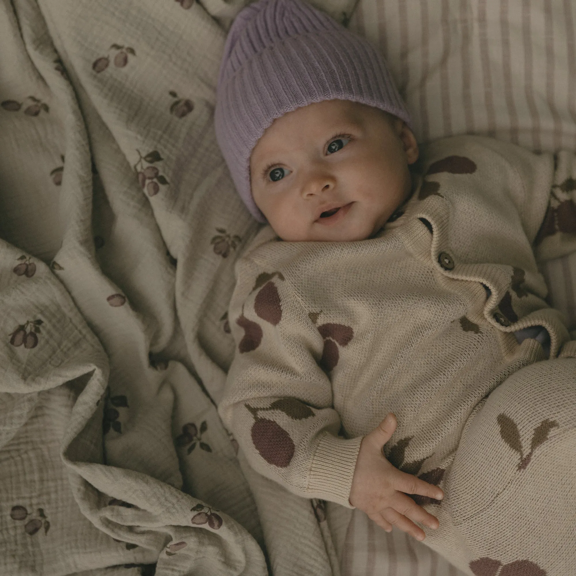 Garbo & Friends Prune Beige Knitted Onesie
