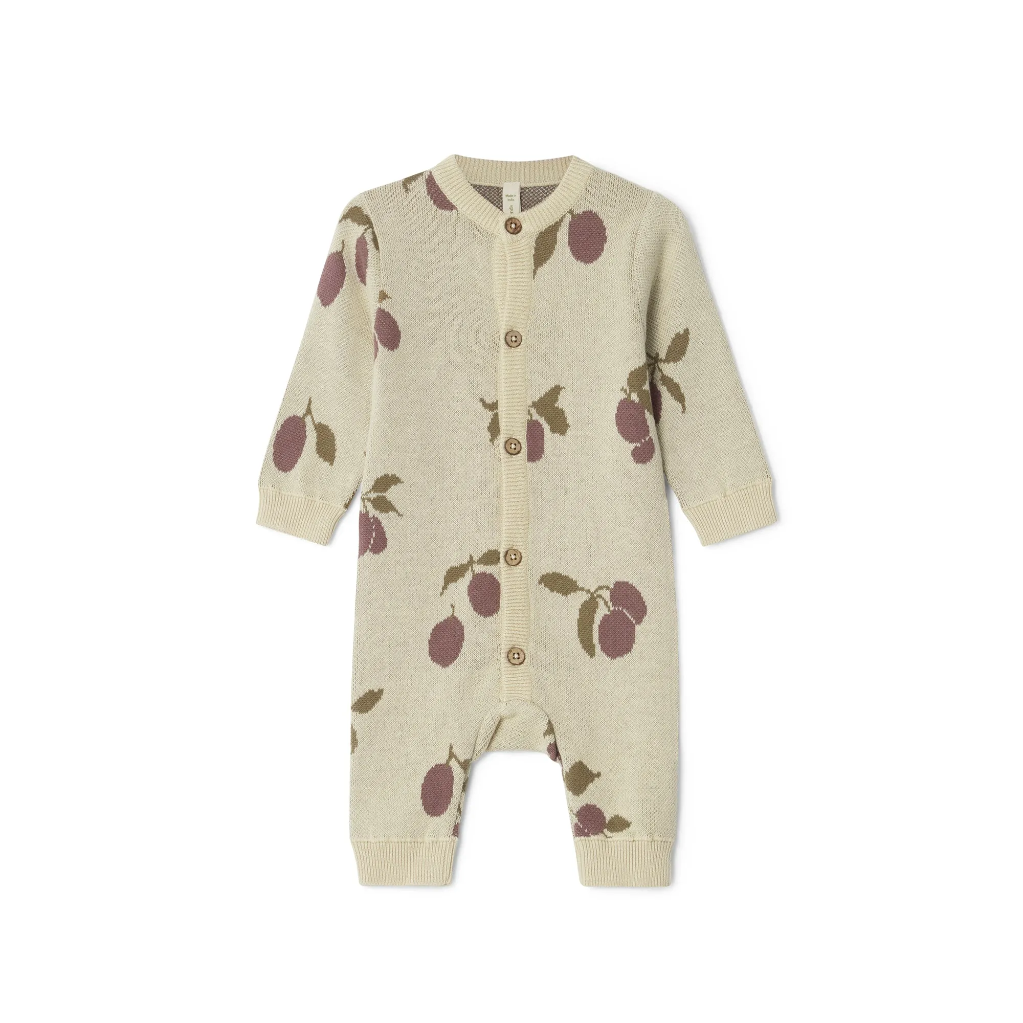 Garbo & Friends Prune Beige Knitted Onesie