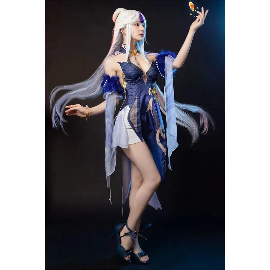 Genshin Impact Ningguang Orchid's Evening Gown Cosplay Costume C00976