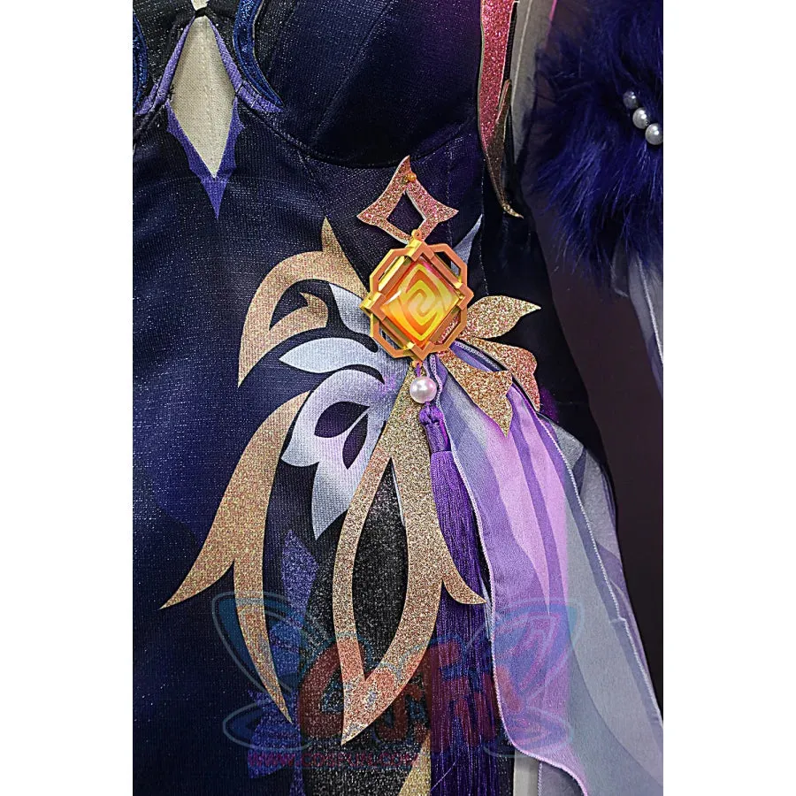 Genshin Impact Ningguang Orchid's Evening Gown Cosplay Costume C00976