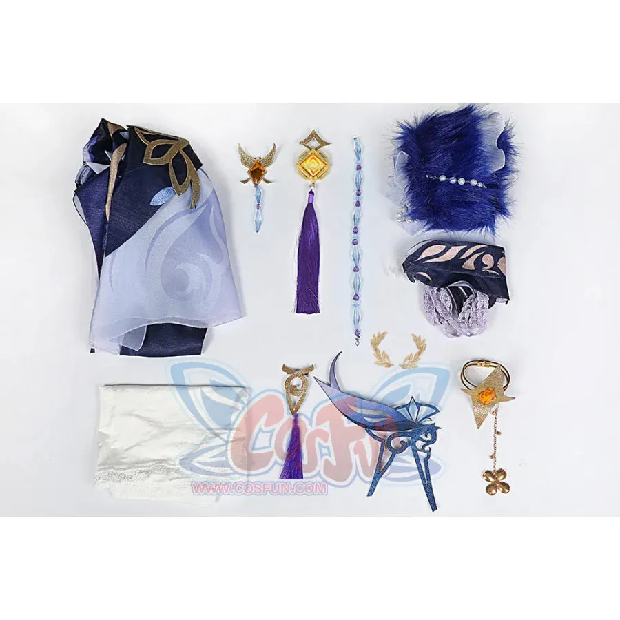 Genshin Impact Ningguang Orchid's Evening Gown Cosplay Costume C00976