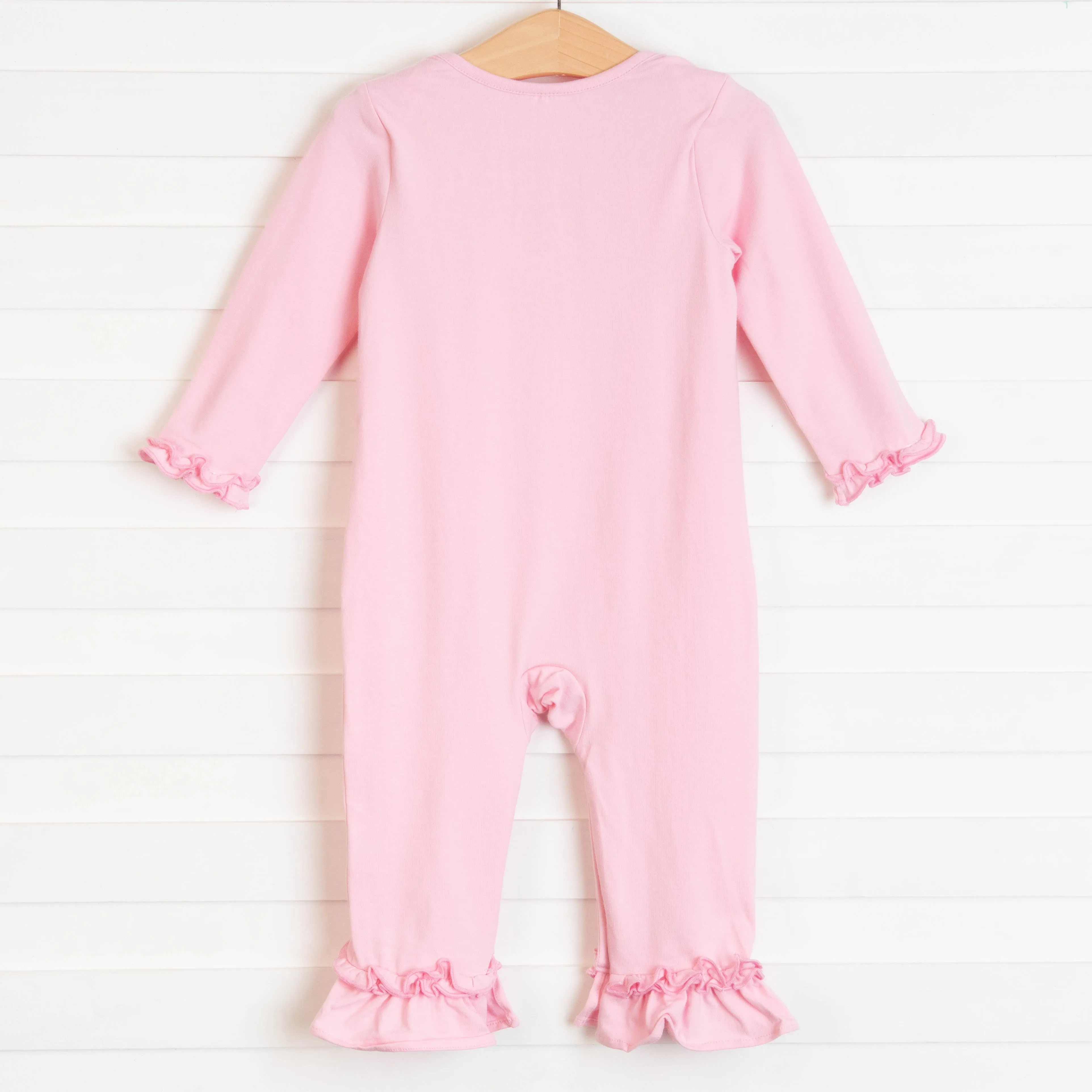 Ghoul Friend Applique Romper, Pink
