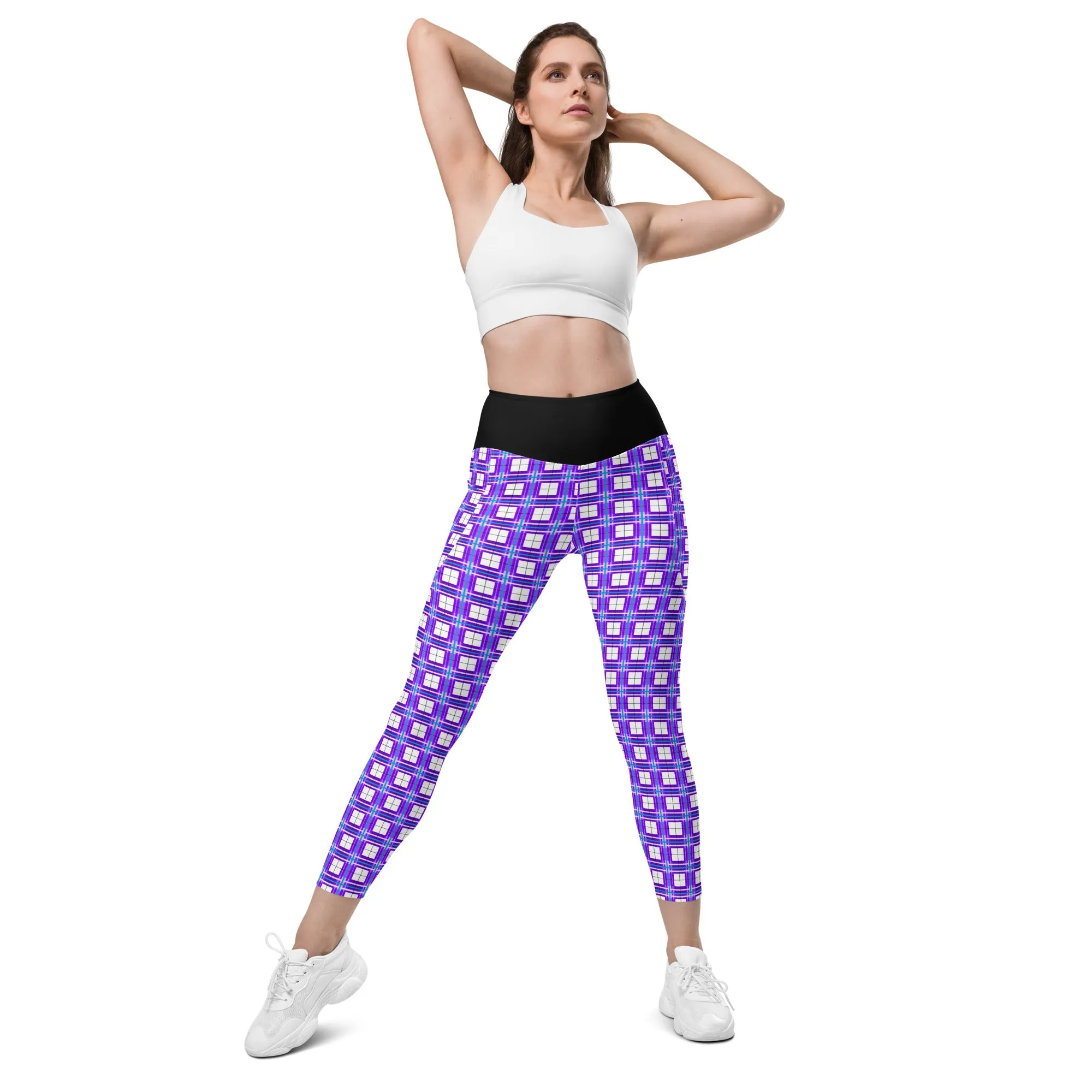 ✨'Gigha Sky' Happy Tartan®  Ladies Yoga Leggings with Pockets✨