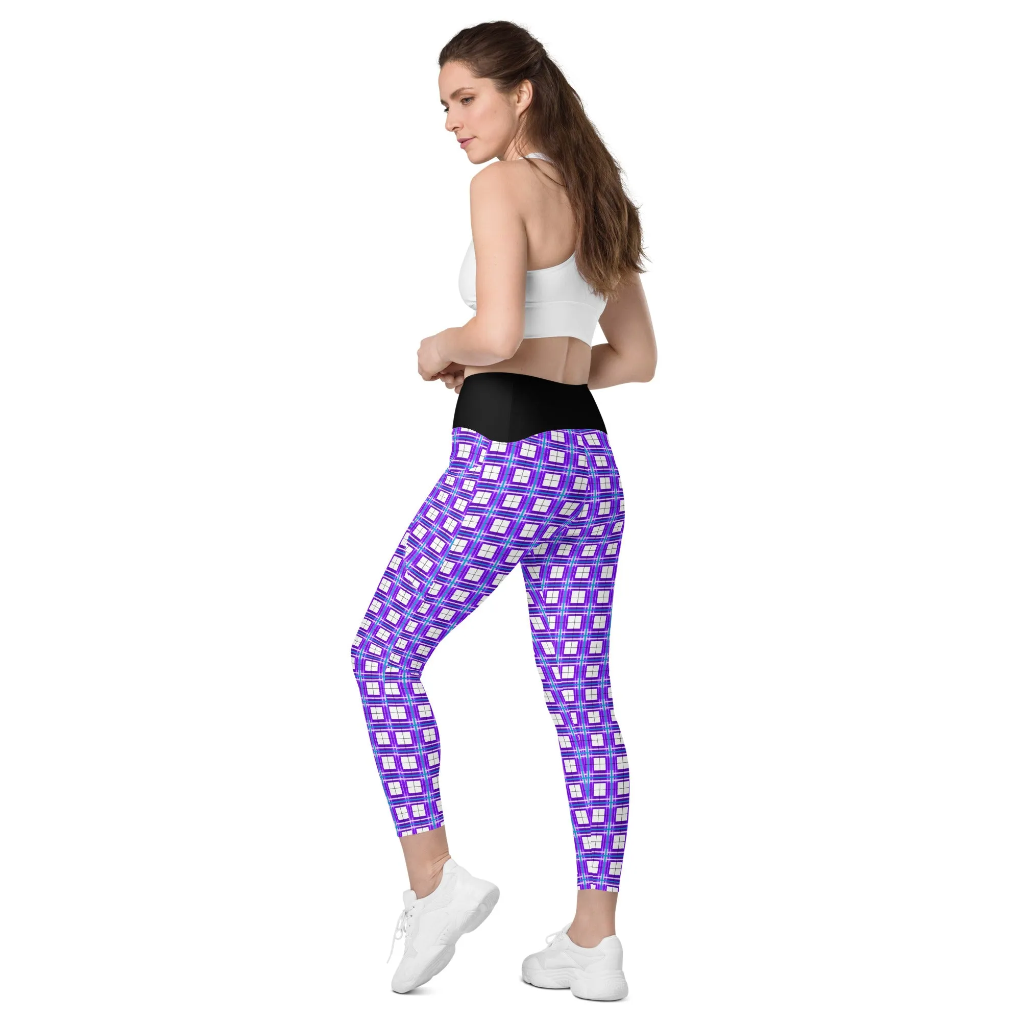 ✨'Gigha Sky' Happy Tartan®  Ladies Yoga Leggings with Pockets✨