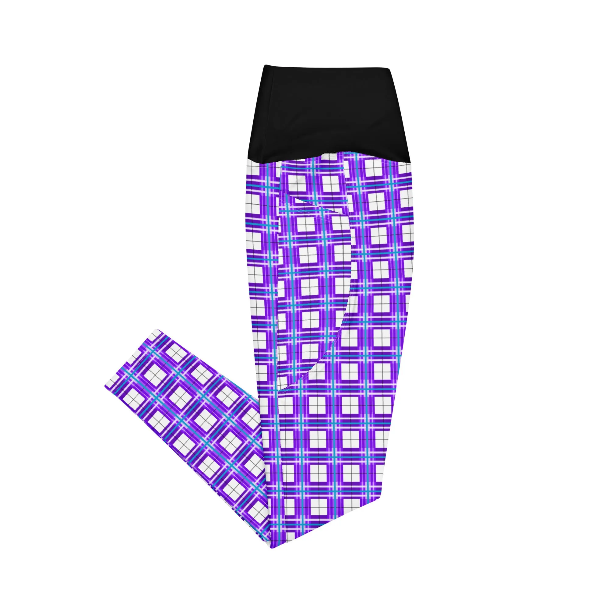 ✨'Gigha Sky' Happy Tartan®  Ladies Yoga Leggings with Pockets✨
