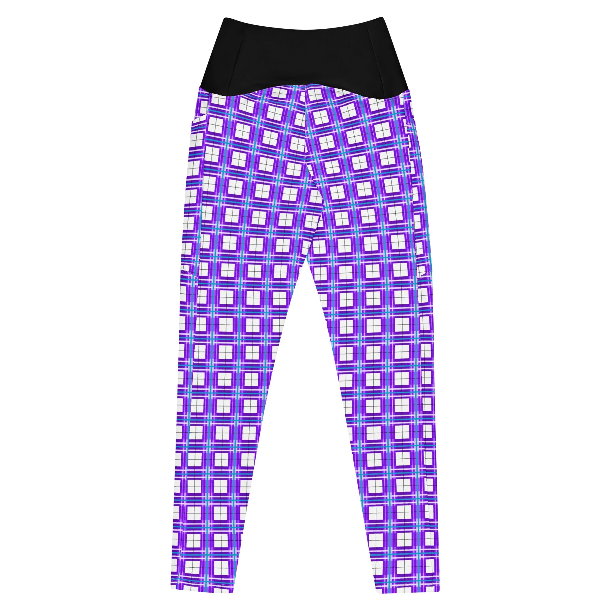 ✨'Gigha Sky' Happy Tartan®  Ladies Yoga Leggings with Pockets✨