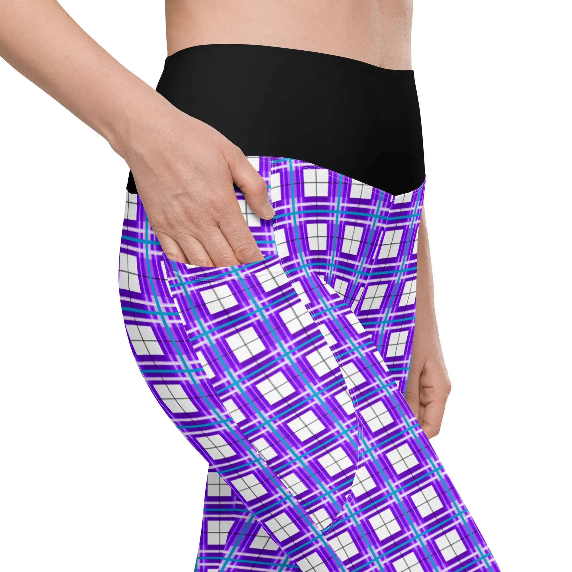 ✨'Gigha Sky' Happy Tartan®  Ladies Yoga Leggings with Pockets✨
