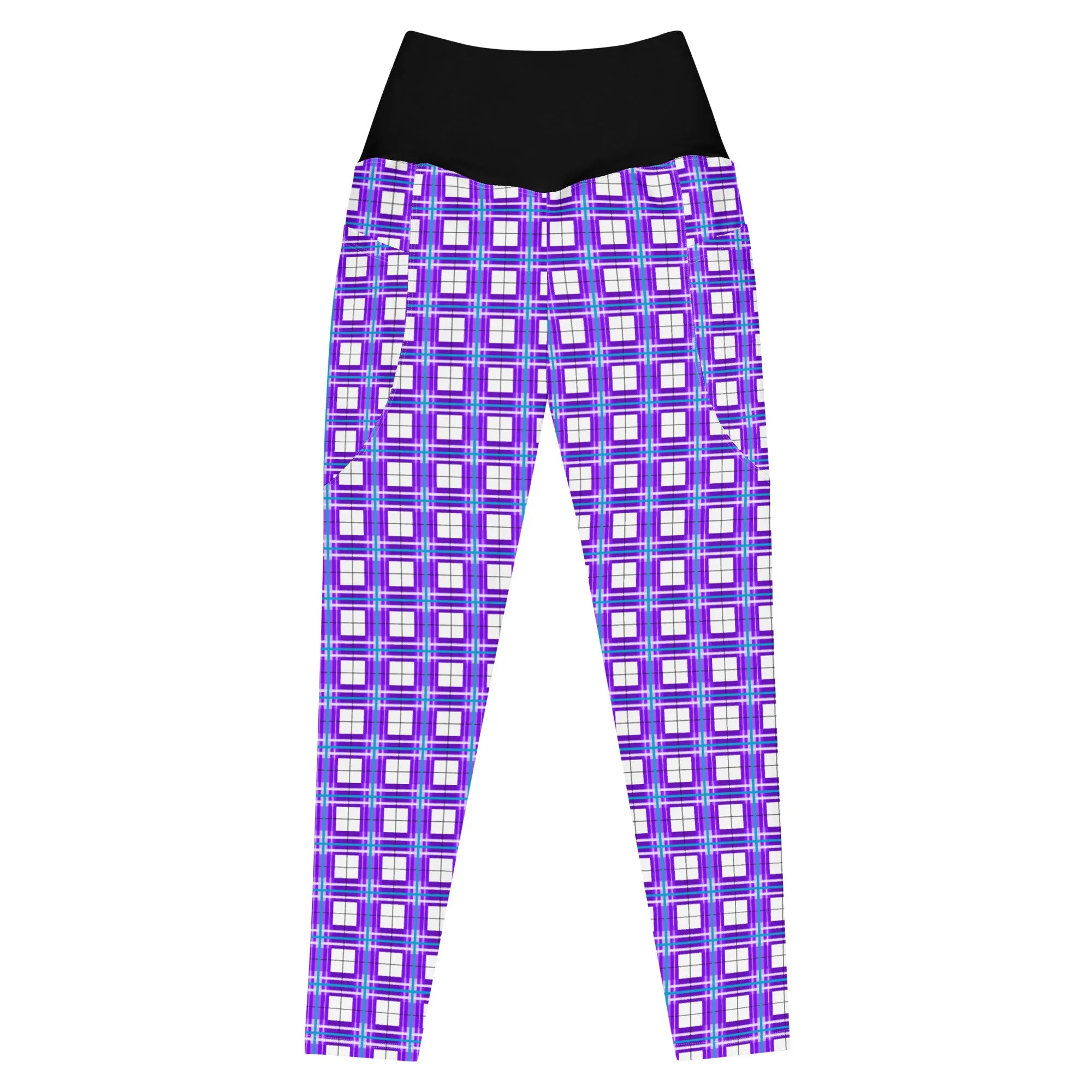✨'Gigha Sky' Happy Tartan®  Ladies Yoga Leggings with Pockets✨