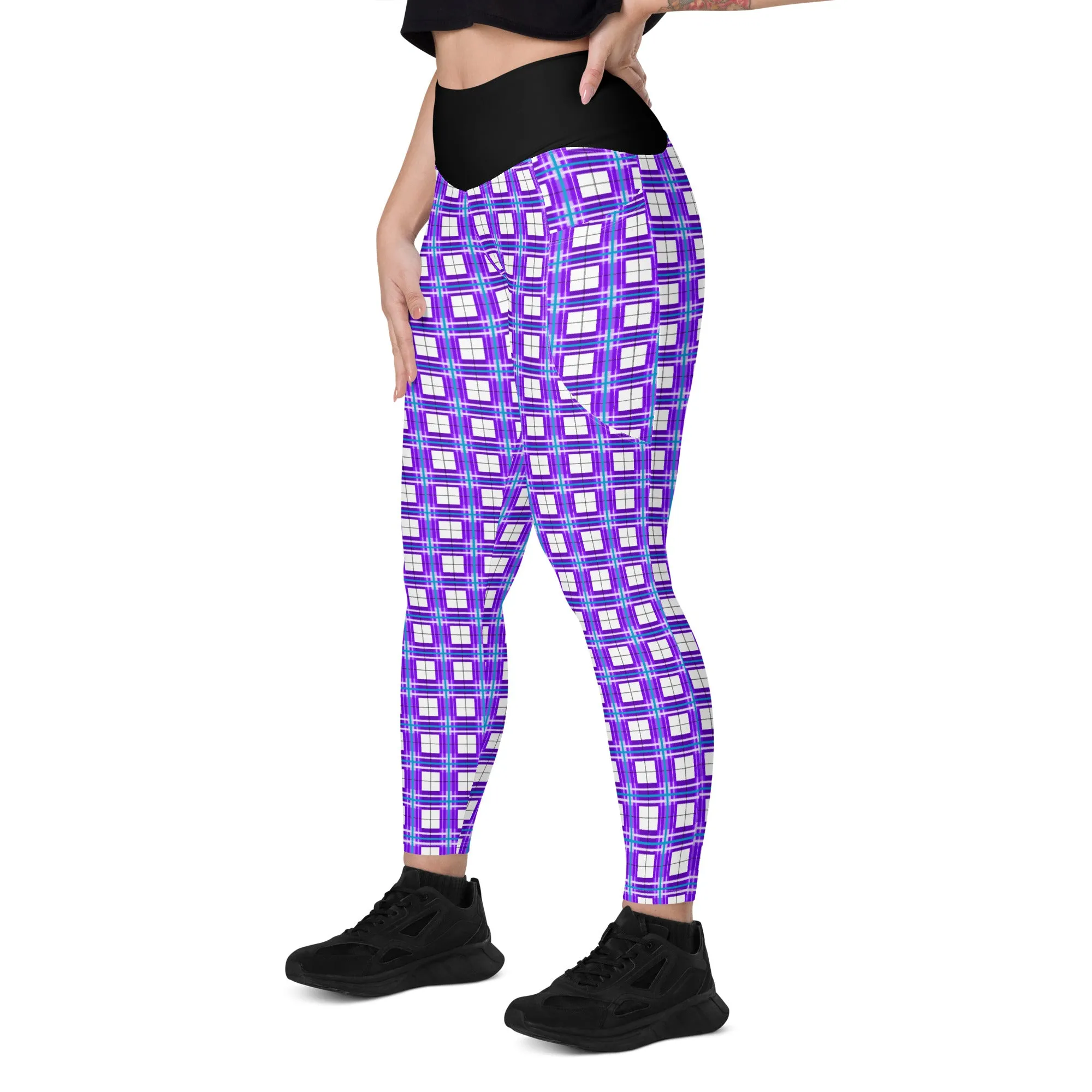 ✨'Gigha Sky' Happy Tartan®  Ladies Yoga Leggings with Pockets✨