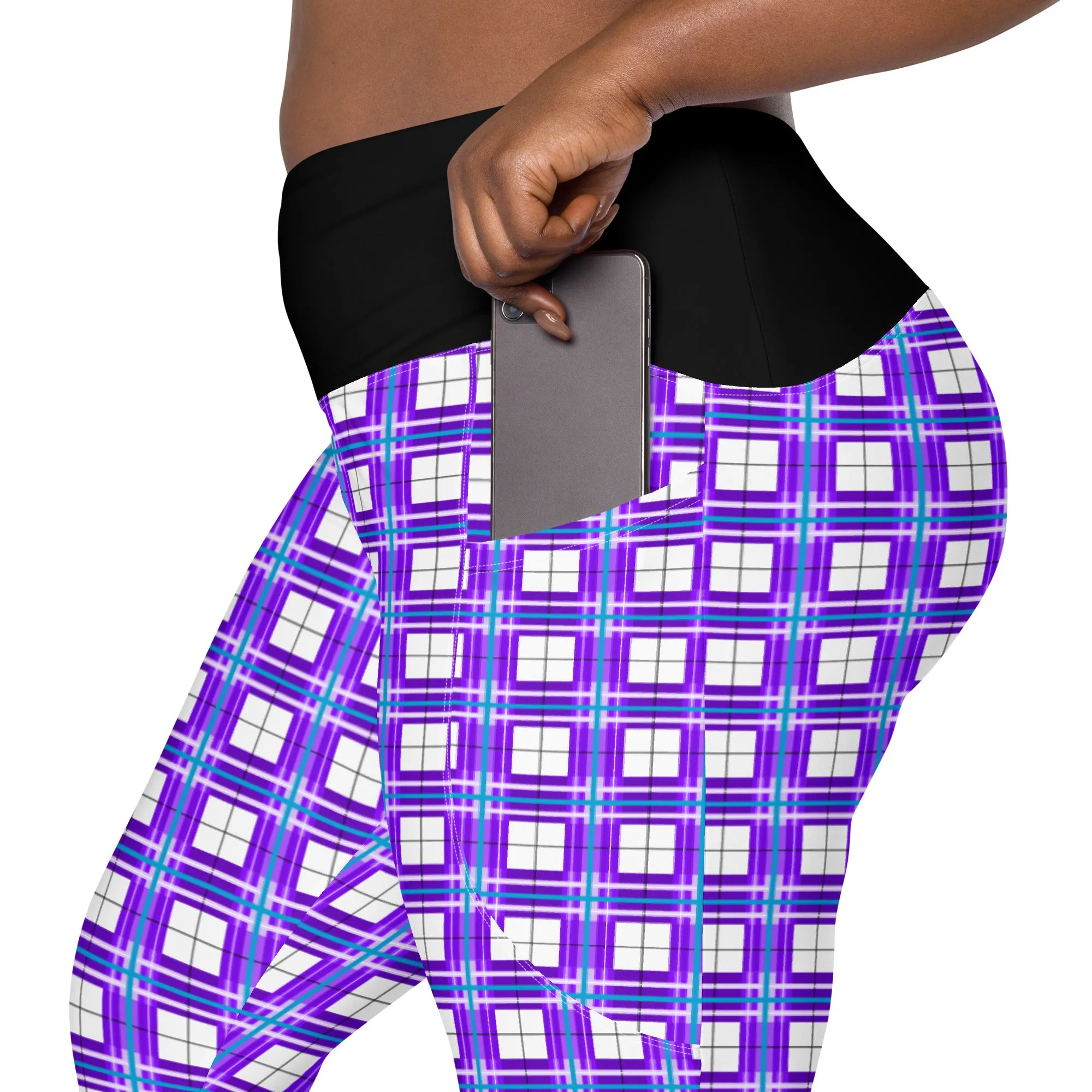 ✨'Gigha Sky' Happy Tartan®  Ladies Yoga Leggings with Pockets✨