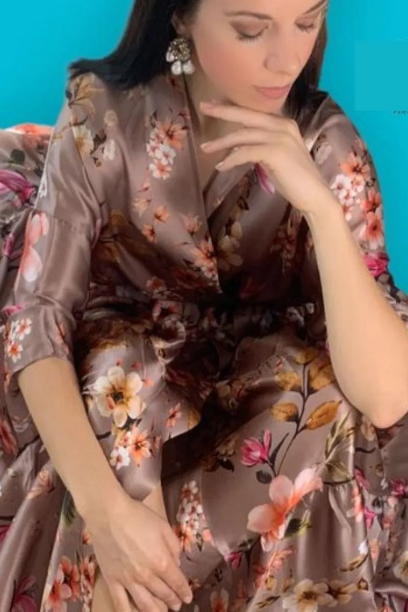 Gipsy Beige Silk Kimono