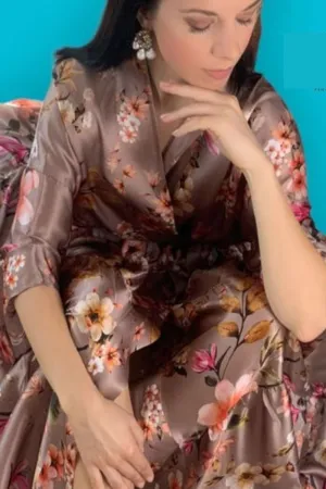 Gipsy Beige Silk Kimono