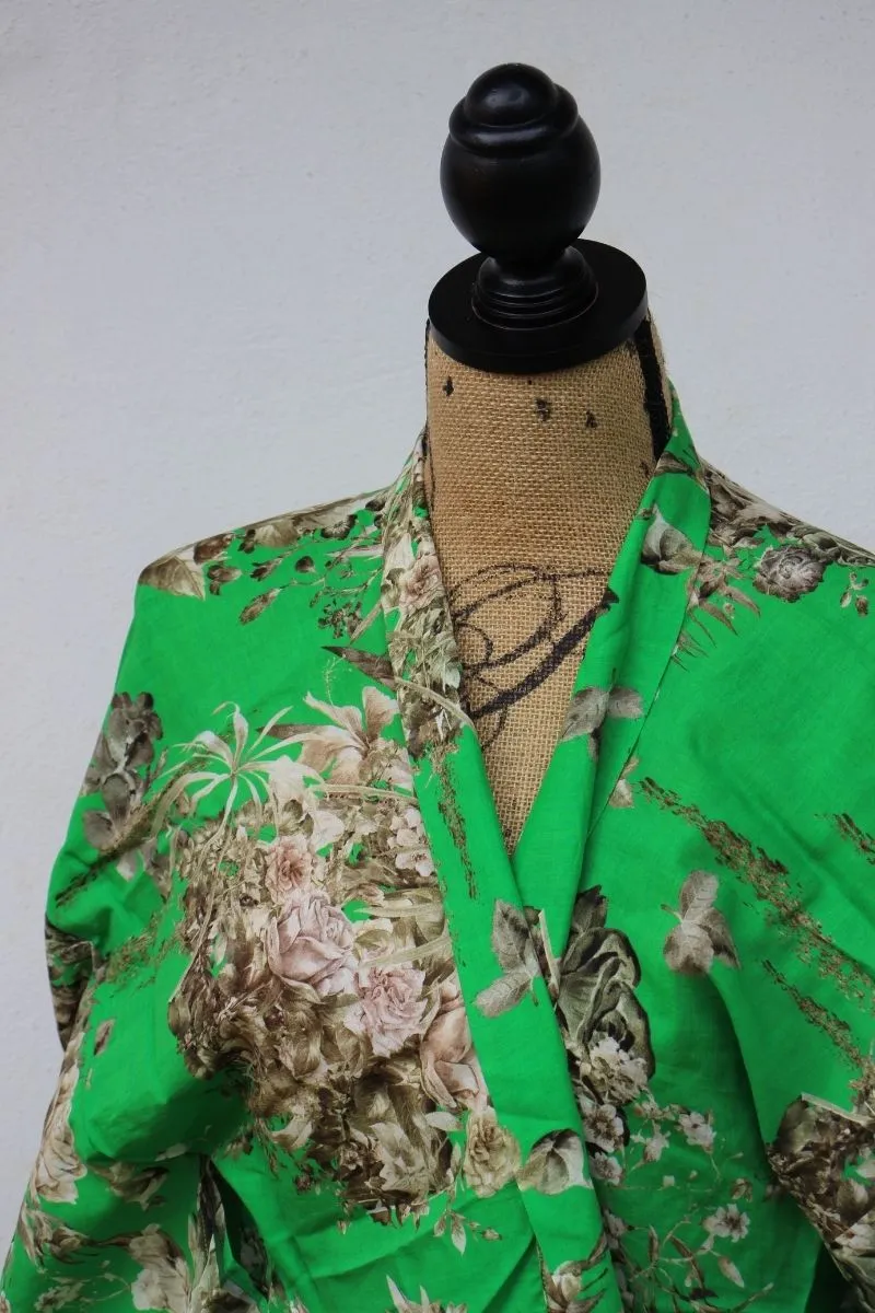 Gipsy Green Cotton Kimono