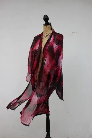 Gipsy Red Short Kimono