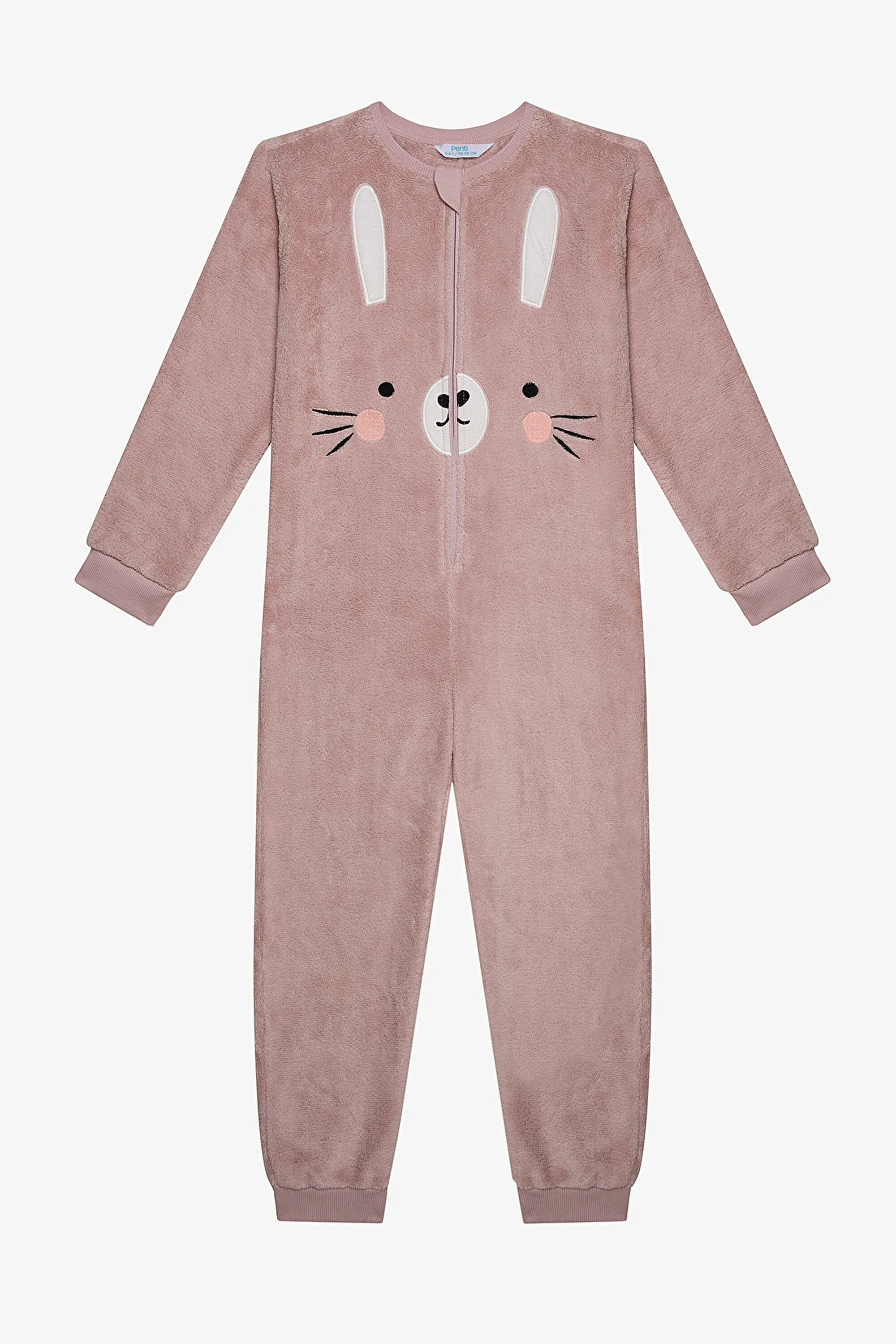 Girl Bunny Dusty Rose Pink Jumpsuit