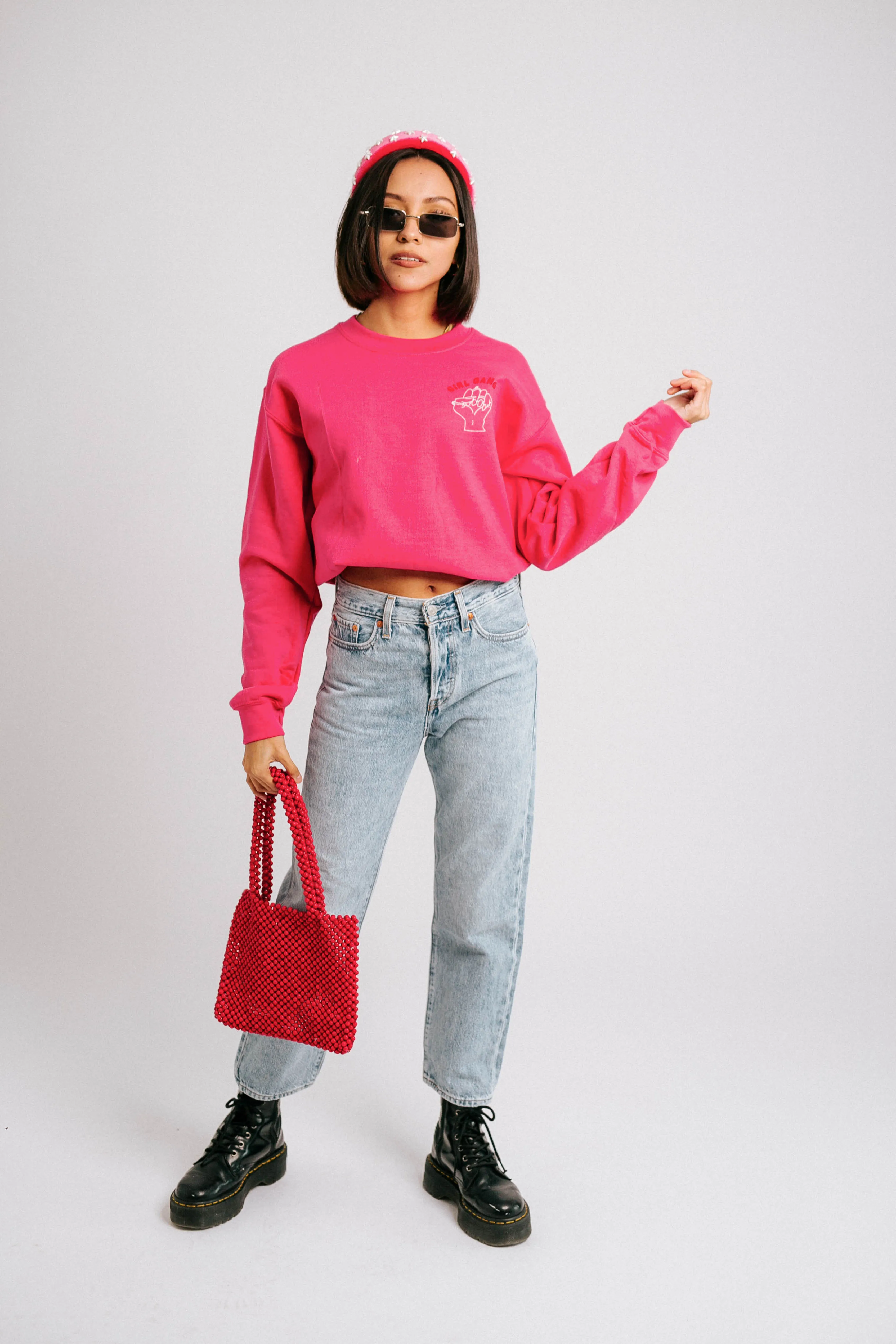 Girls Rule Boys Drool Pullover// Pink
