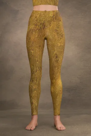 Golden Riverbed Yoga Leggings