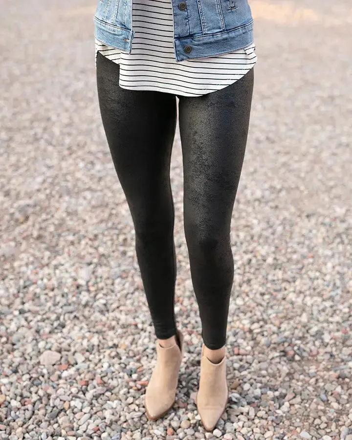 Grace & Lace Faux Leather Leggings