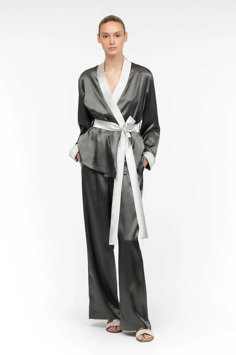 Gray Satin Pajama