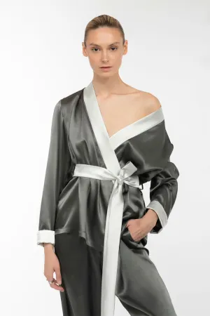 Gray Satin Pajama