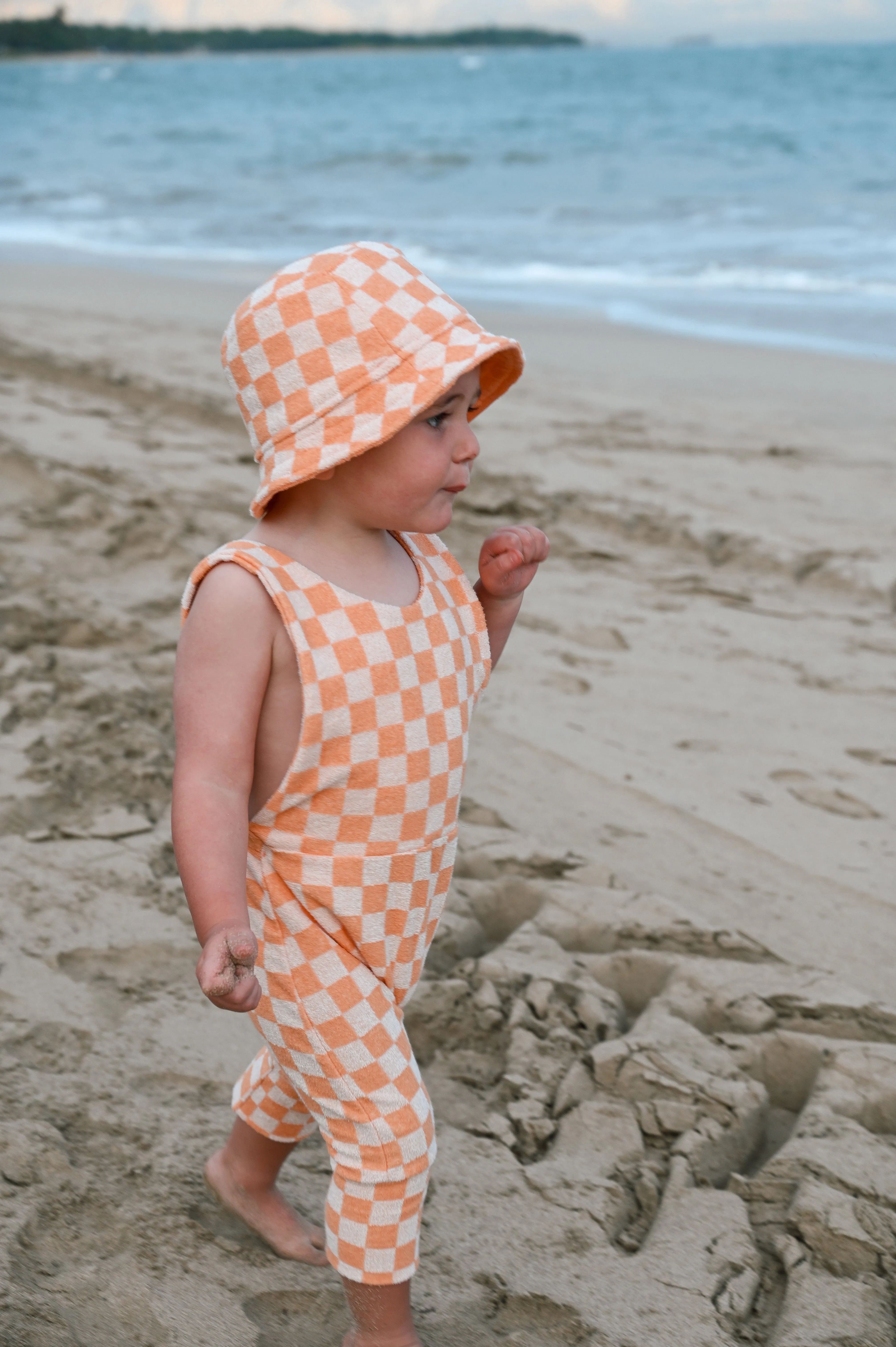 Grow With Me Shorts Overalls | Clementine Sorbet Checkered