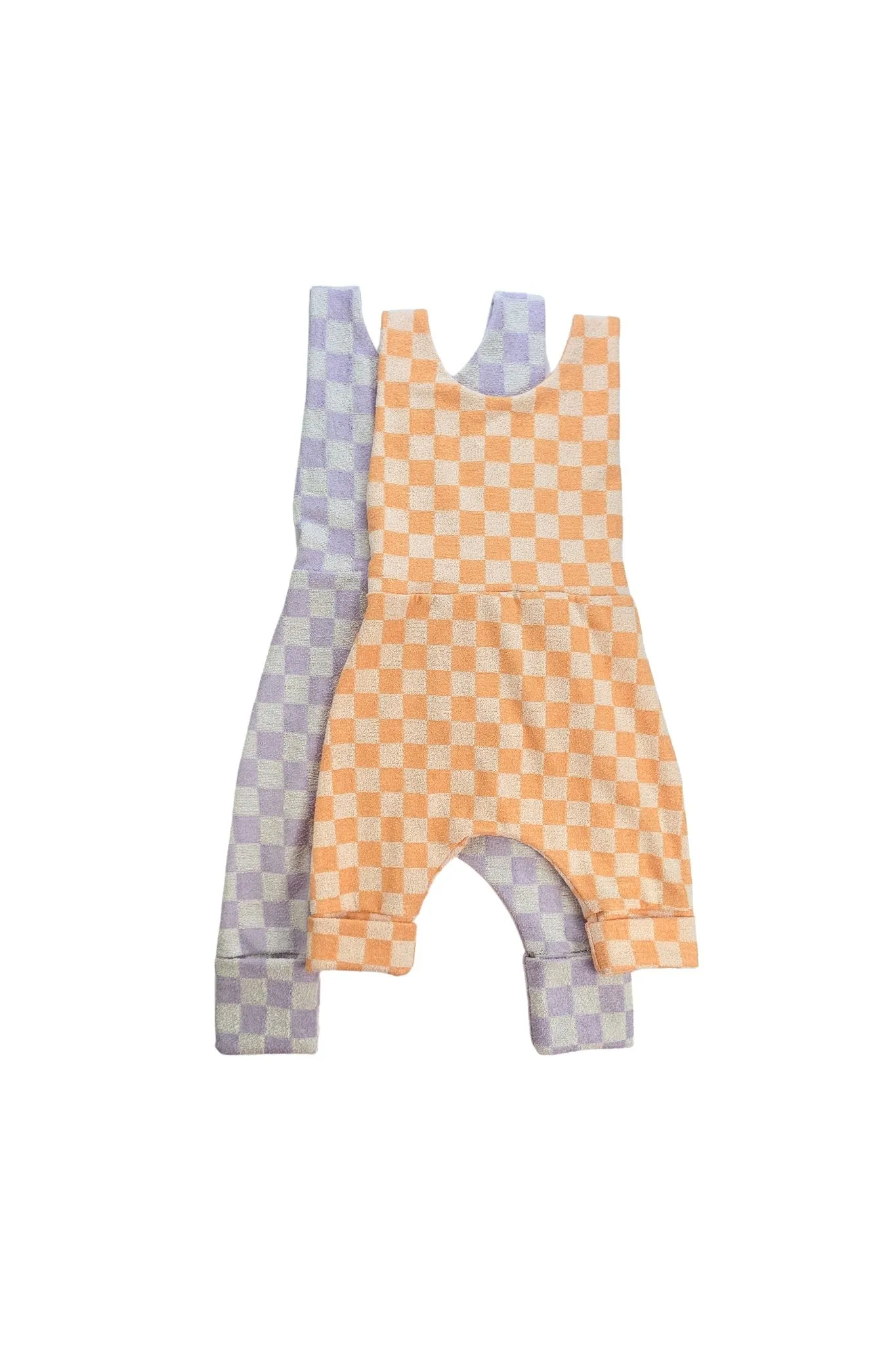 Grow With Me Shorts Overalls | Clementine Sorbet Checkered