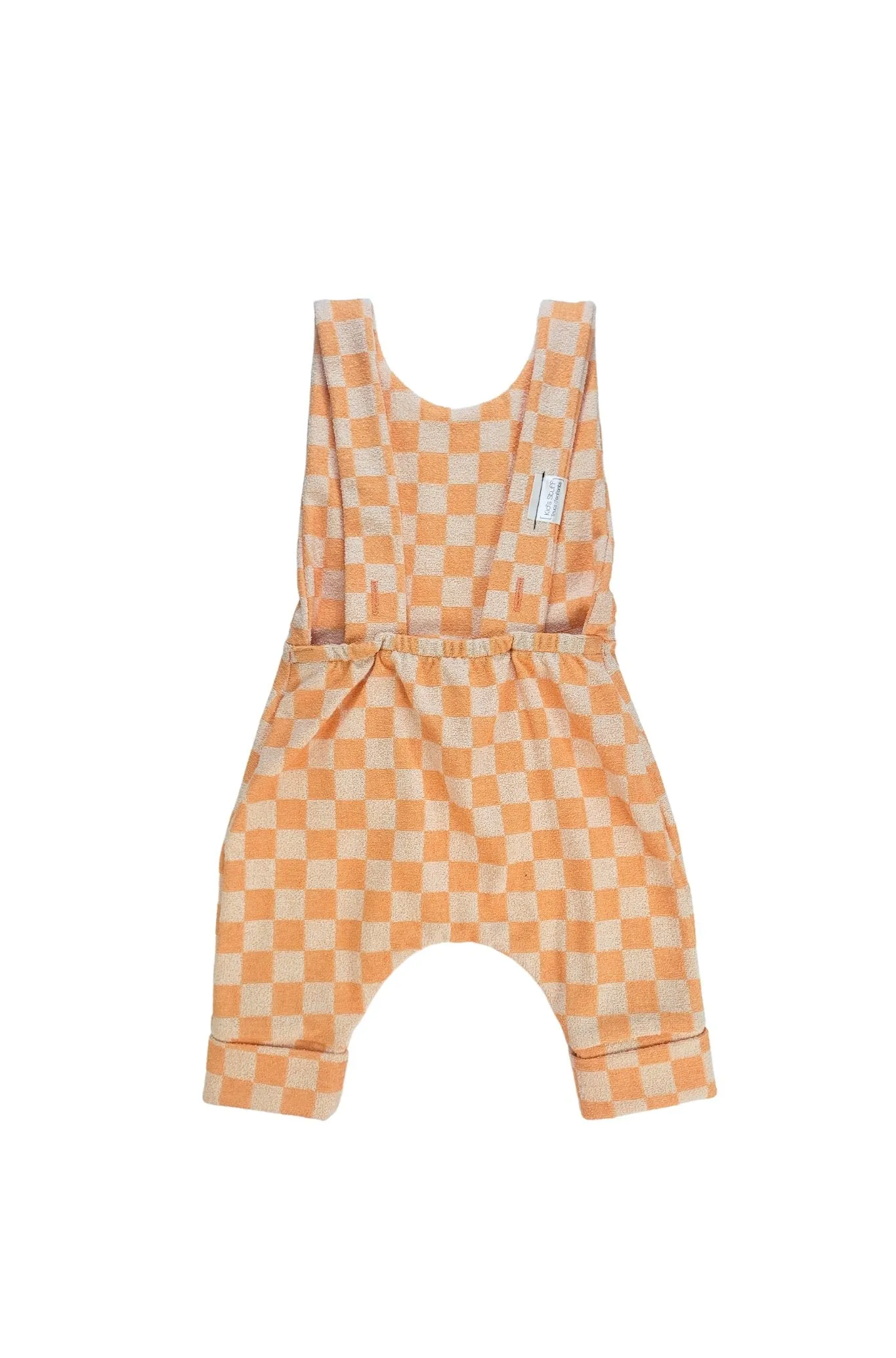 Grow With Me Shorts Overalls | Clementine Sorbet Checkered