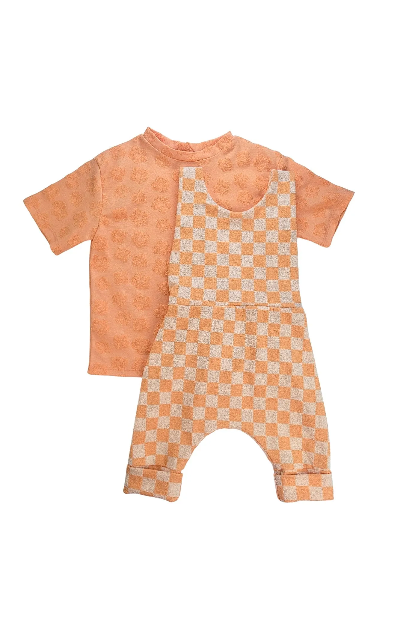 Grow With Me Shorts Overalls | Clementine Sorbet Checkered