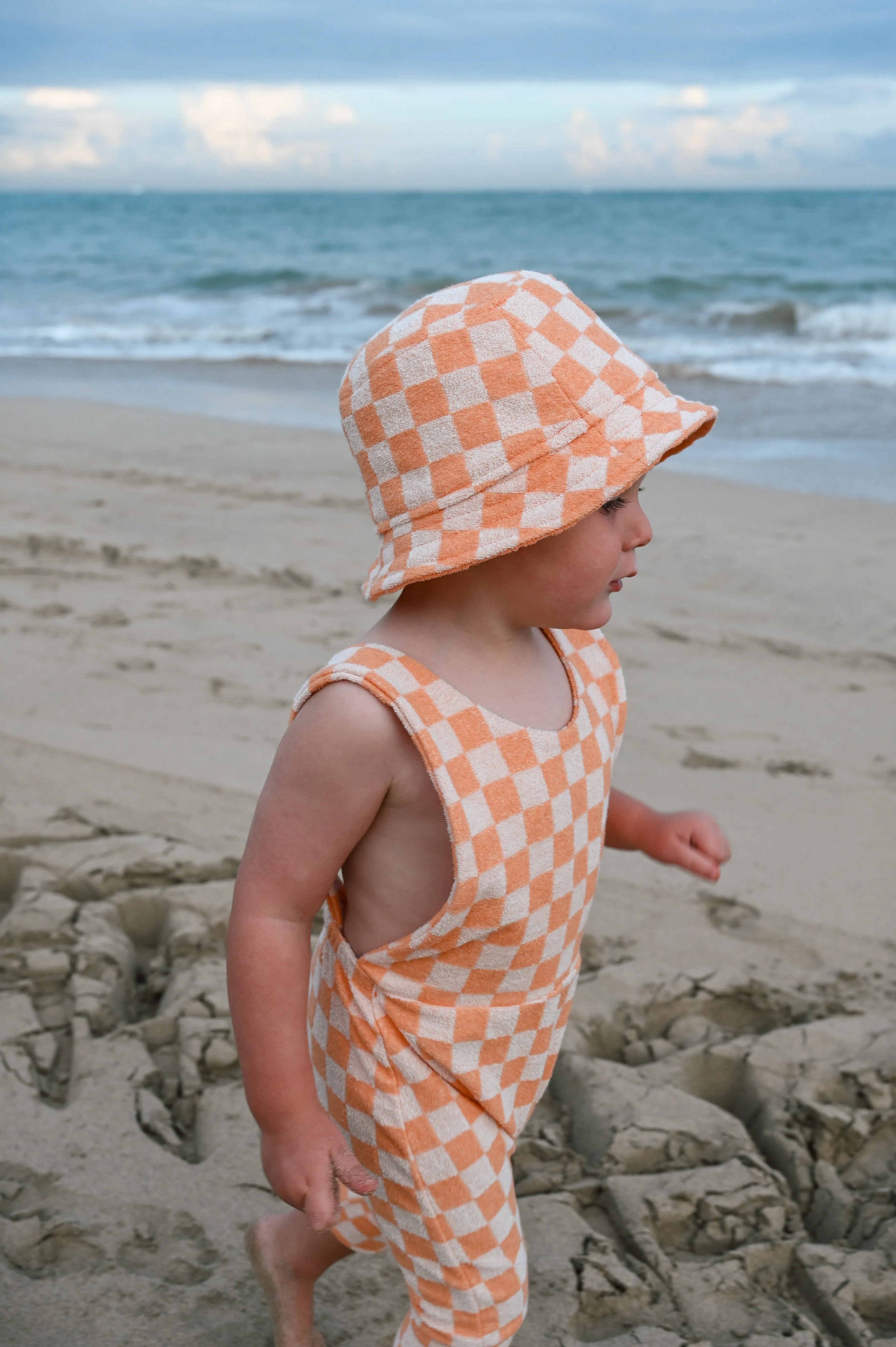 Grow With Me Shorts Overalls | Clementine Sorbet Checkered